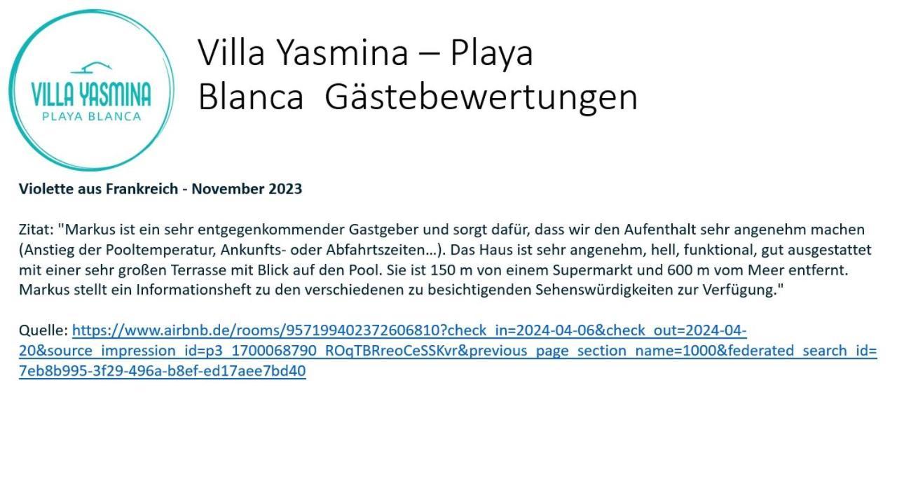Villa Yasmina Playa Blanca Playa Blanca (Lanzarote) Exterior foto